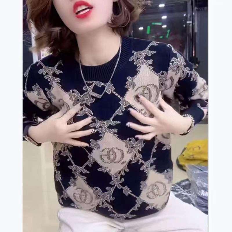 Áo Dệt Kim Dáng Rộng Thời Trang Mùa Xuân Hạng Nặng Cho Nữ w09.18