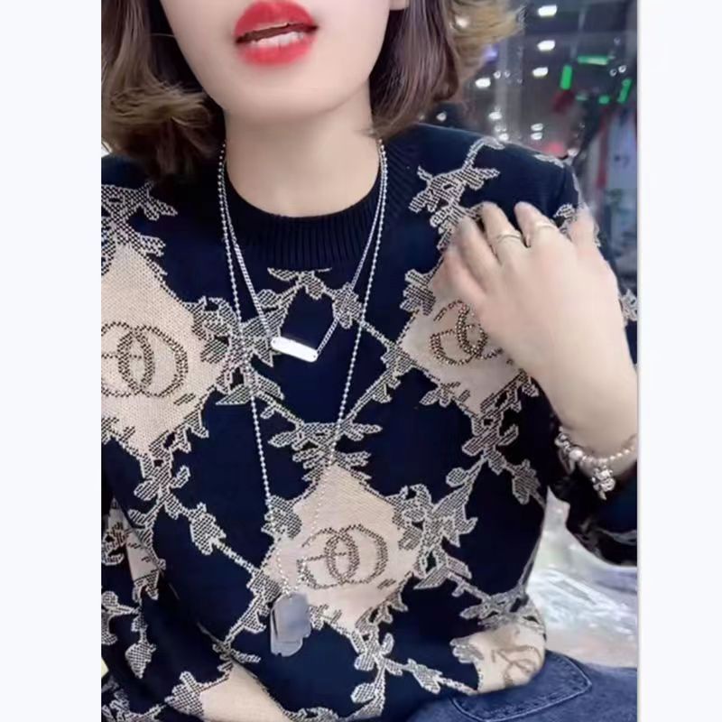 Áo Dệt Kim Dáng Rộng Thời Trang Mùa Xuân Hạng Nặng Cho Nữ w09.18