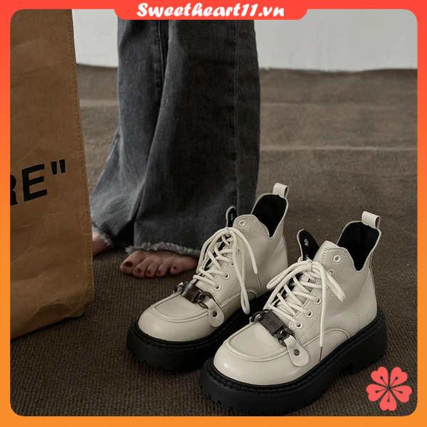 Giày Bốt martin Đế Dày Phong Cách Anh Quốc Thời Trang Mùa Hè Cho Nữ