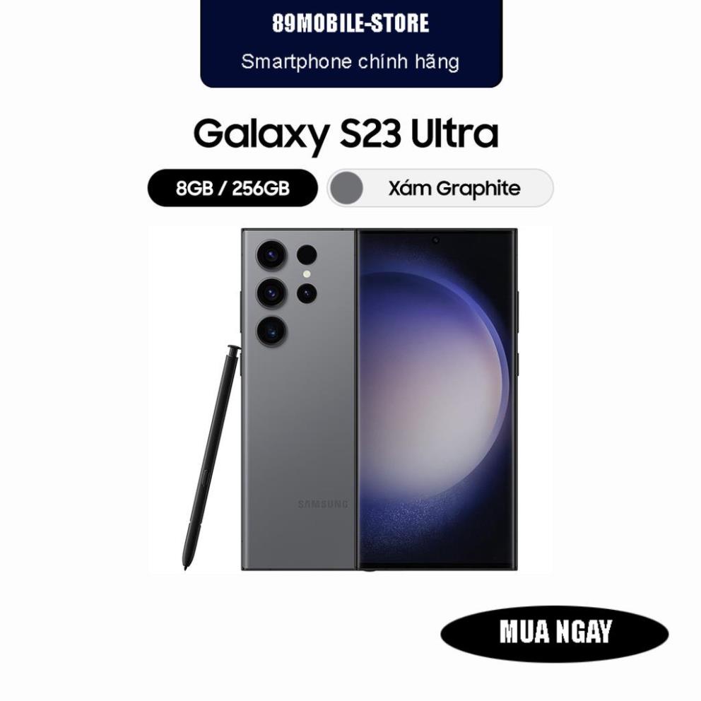 Điện thoại Samsung Galaxy S23 Ultra 8GB/256GB màu Xám Graphite/Xanh Sky Blue -phiên bản quốc tế đầy đủ phụ kiện mới 100%