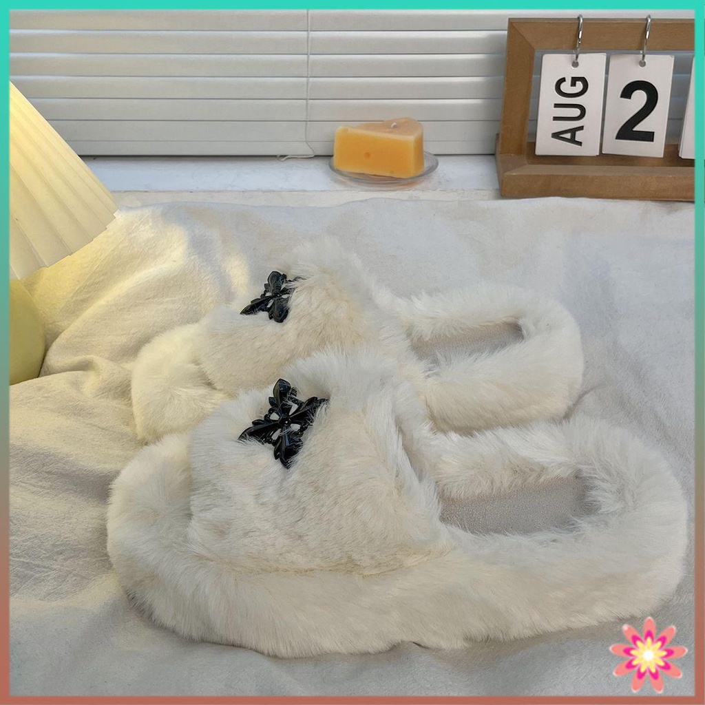 Giày cotton Đế Dày Phối Lông Phong Cách Thời Trang Mới 2023 Dành Cho Nữ