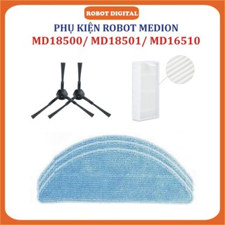CHỔI cạnh, Lọc bụi, khăn lau robot hút bụi Medion 18500/18501/16510 /