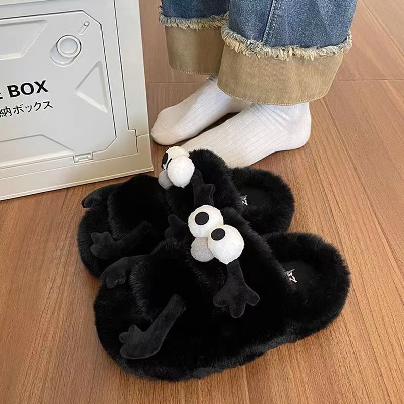 Dép Lông Xù Đế Dày Thời Trang Hè Thu 2023 Phong Cách Mới Cho Nữ