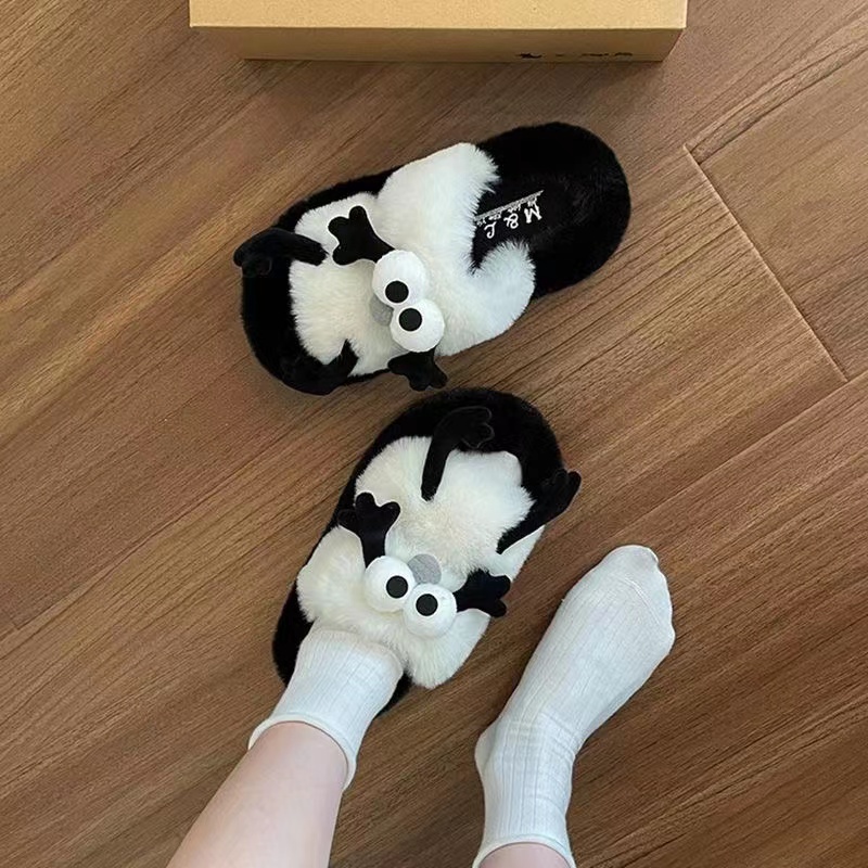 Dép Lông Xù Đế Dày Thời Trang Hè Thu 2023 Phong Cách Mới Cho Nữ