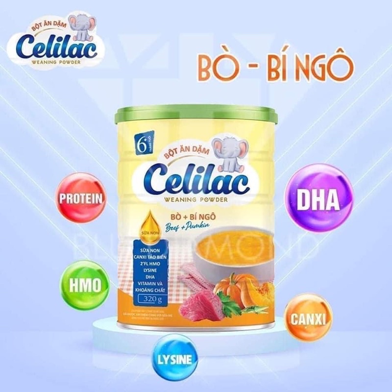 Bột ăn dặm Celilac đủ vị 320g