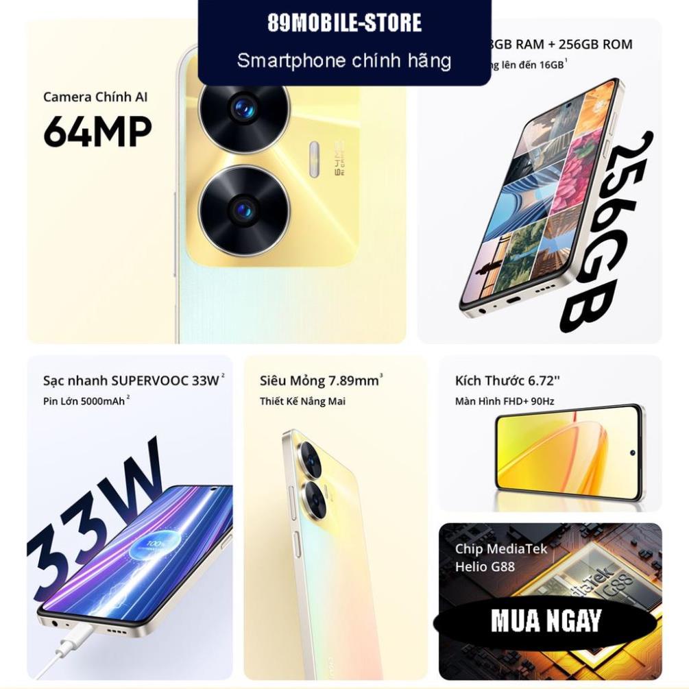 Điện Thoại realme C55   -mới 100% nguyên seal phiên bản quốc tế fullbox bh 12 tháng