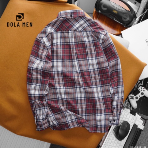 Áo sơ mi Nam dài tay Flannel Vải Dạ LACOSTE êm mềm Form Slim Fit Tôn Dáng Hàng Xịn đúng hãng Có Big size Cao Cấp Dolamen