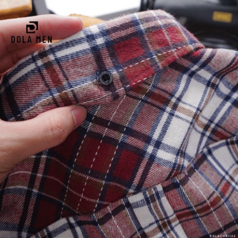 Áo sơ mi Nam dài tay Flannel Vải Dạ LACOSTE êm mềm Form Slim Fit Tôn Dáng Hàng Xịn đúng hãng Có Big size Cao Cấp Dolamen