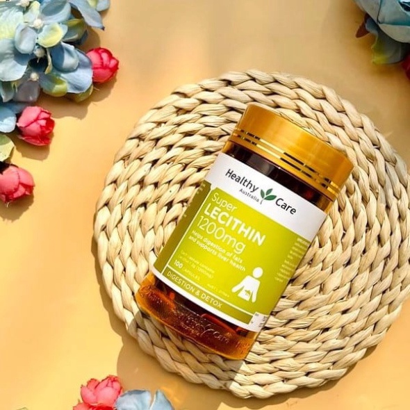 Viên uống tinh chất mầm đậu nành Healthy Care Super Lecithin 1200mg Úc đẹp da, cân bằng nội tiết hàng chuẩn