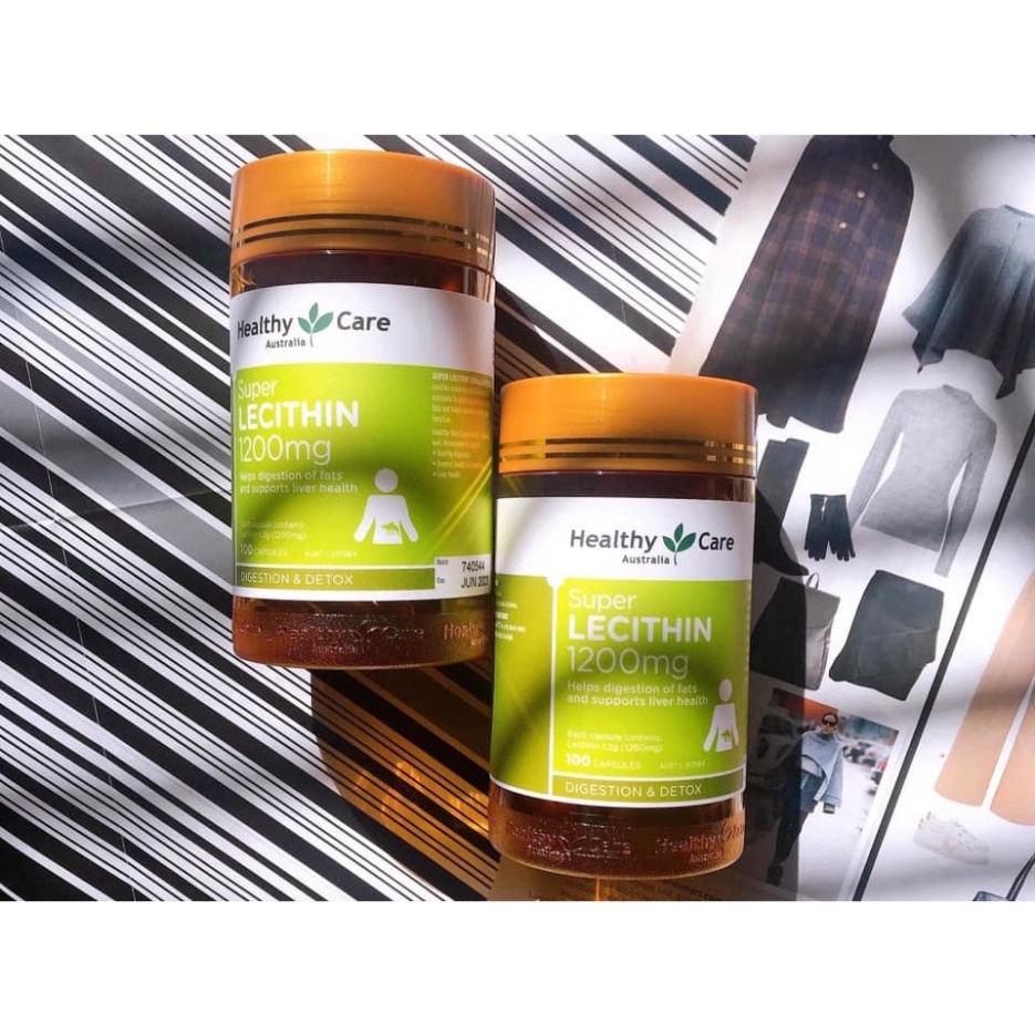 Viên uống tinh chất mầm đậu nành Healthy Care Super Lecithin 1200mg Úc đẹp da, cân bằng nội tiết hàng chuẩn