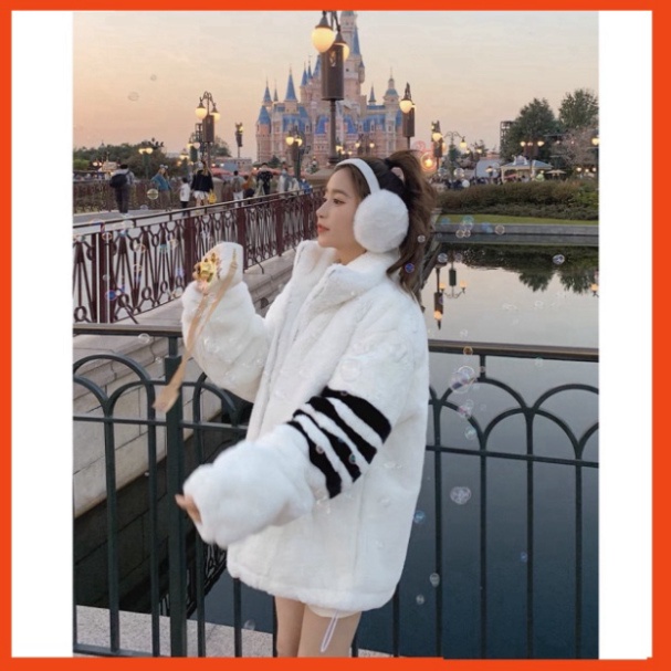 Áo Khoác Lông 2 Lớp  Bản Chuẩn Có Mũ Dày Dặn Phối Kẻ Sọc Phong Cách Trẻ Trung Năng Động Áo Khoác Lông nam nữ 2023 | BigBuy360 - bigbuy360.vn