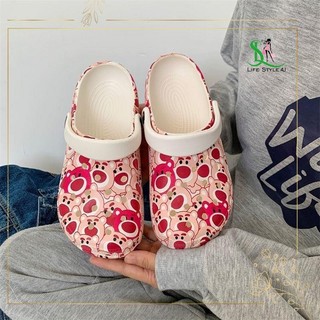 Dép gấu dâu, dép gấu, dép sục crocs cute, dép nữ gấu dâu Losto thời trang dễ thương - Life Style 4U