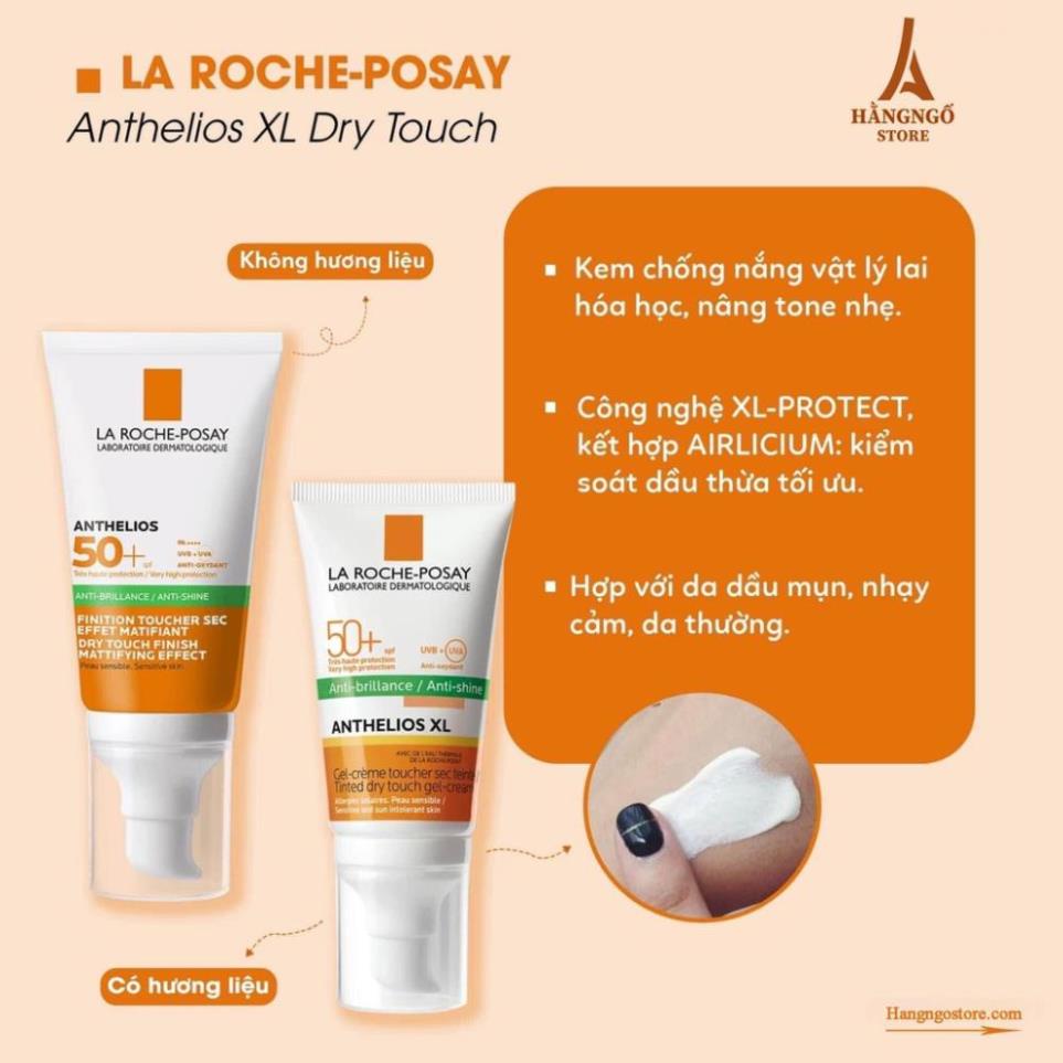 Kem Chống Nắng La Roche-Posay Anthelios XL Dry Touch Gel-Cream SPF 50+ UVB & UVA Dành Cho Da Dầu Tuýp 50ml