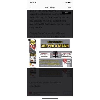 Xịt muỗi Ars pro mạnh