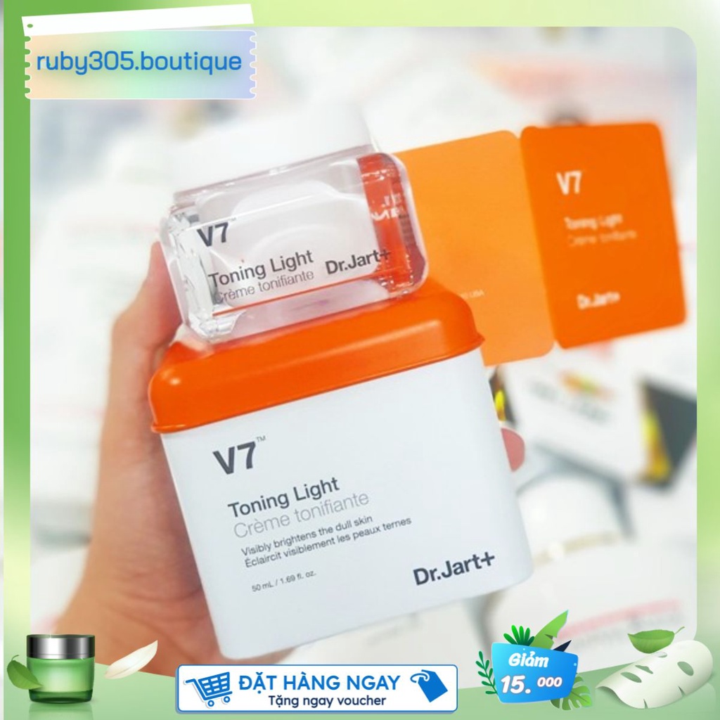 Kem Dưỡng Trắng Da V7 Toning Light Dr.Jart+ Hàn Quốc (free ship)