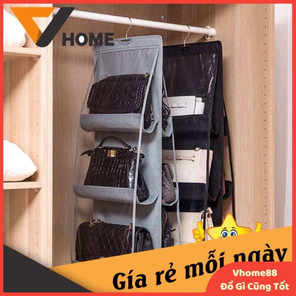 Túi Treo Giỏ Xách, Đựng Đồ Dùng - Giỏ Treo Túi Xách Chống Bụi, Bóp Ví 6 Ngăn[SHOP UY TÍN]