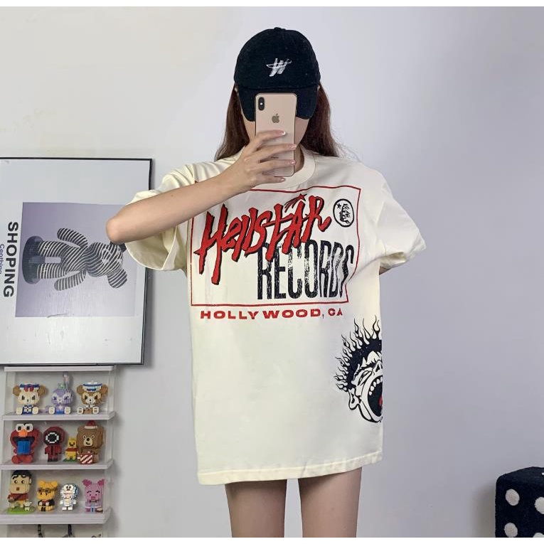 Áo Thun Tay Ngắn In Chữ hellstar studios Cá Tính