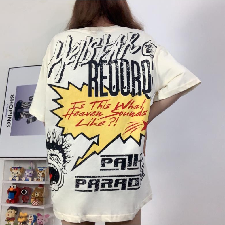 Áo Thun Tay Ngắn In Chữ hellstar studios Cá Tính