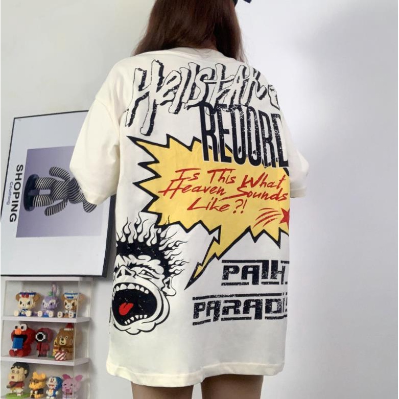 Áo Thun Tay Ngắn In Chữ hellstar studios Cá Tính