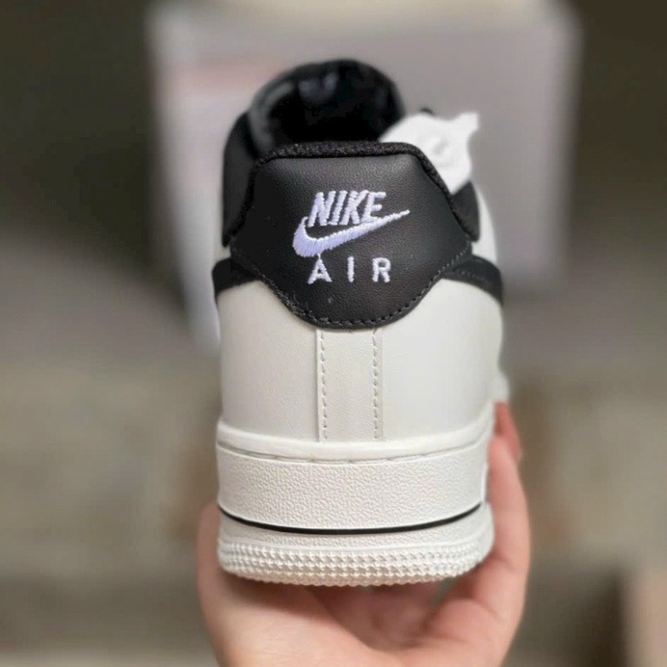 Giày_Nike Air Force 1 Mũi Đen, Giày AF1 Cream And Black Đế Air Bản Chuẩn S.C, Đủ Size Nam Nữ Full Box Bill