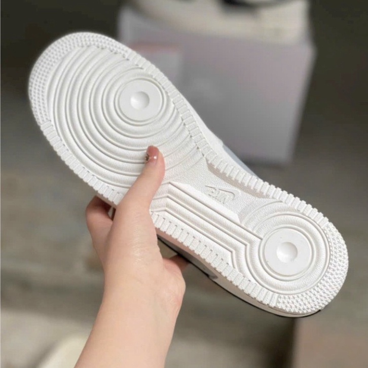 Giày_Nike Air Force 1 Mũi Đen, Giày AF1 Cream And Black Đế Air Bản Chuẩn S.C, Đủ Size Nam Nữ Full Box Bill