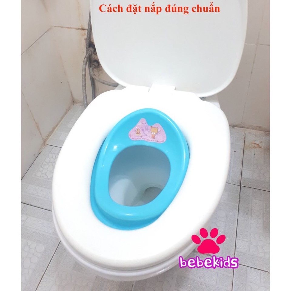 Bệ thu nhỏ bồn cầu cho bé nhựa Việt Nhật, bệ xí thu nhỏ bồn cầu giúp bé ngồi an toàn thoải mái