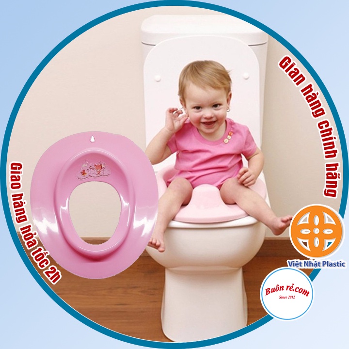 Bệ thu nhỏ bồn cầu cho bé nhựa Việt Nhật, bệ xí thu nhỏ bồn cầu giúp bé ngồi an toàn thoải mái
