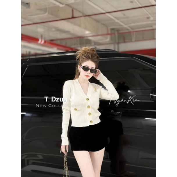 Áo len khuy đồng kèm tag hàng QC L1