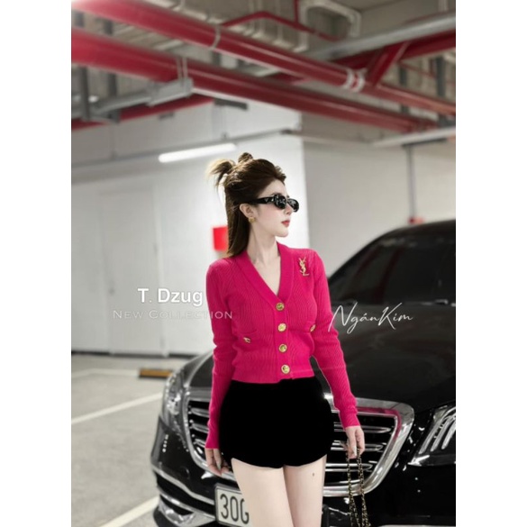 Áo len khuy đồng kèm tag hàng QC L1