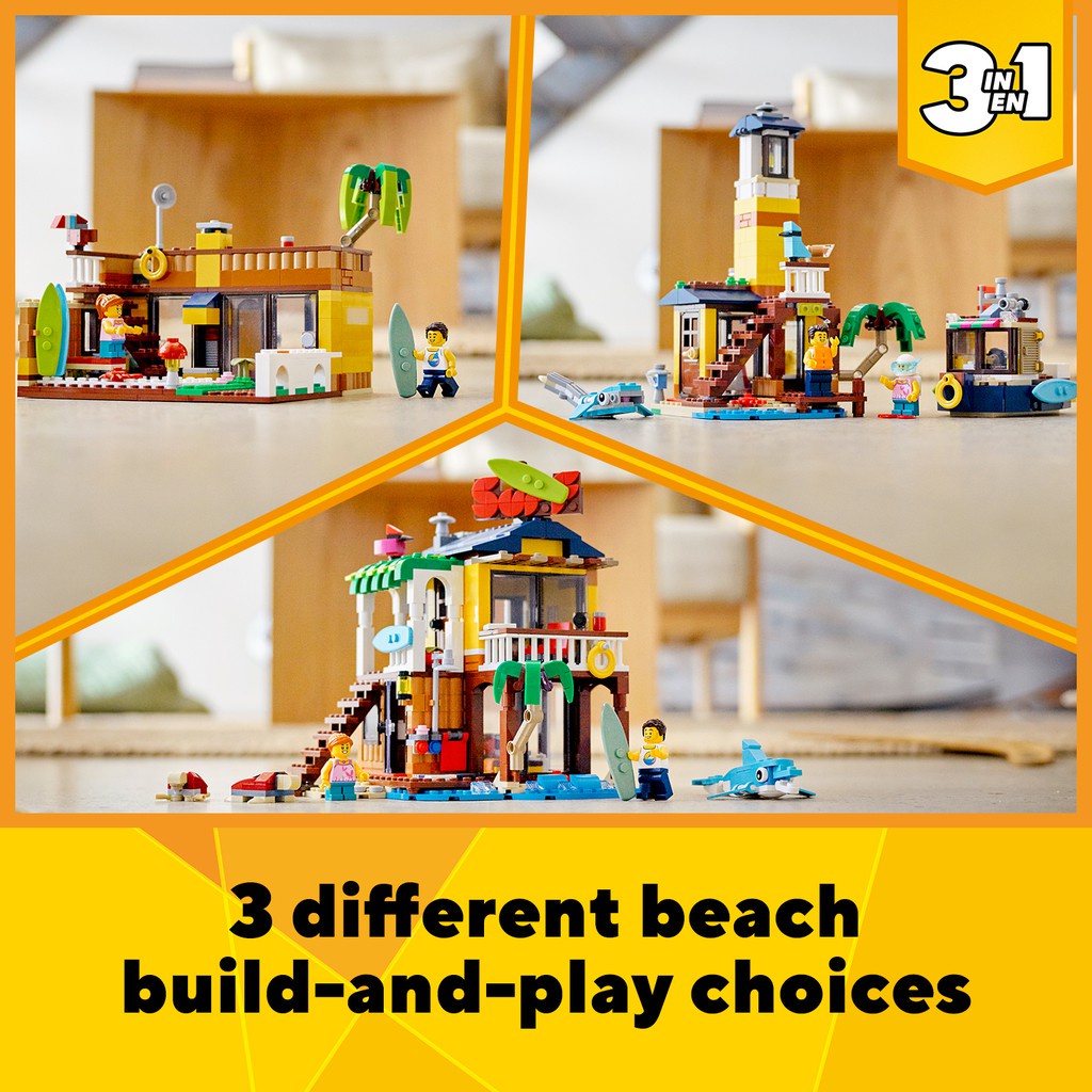 LEGO CREATOR 3in1 31118 Nhà Lướt Sóng Bãi Biển ( 564 Chi tiết)