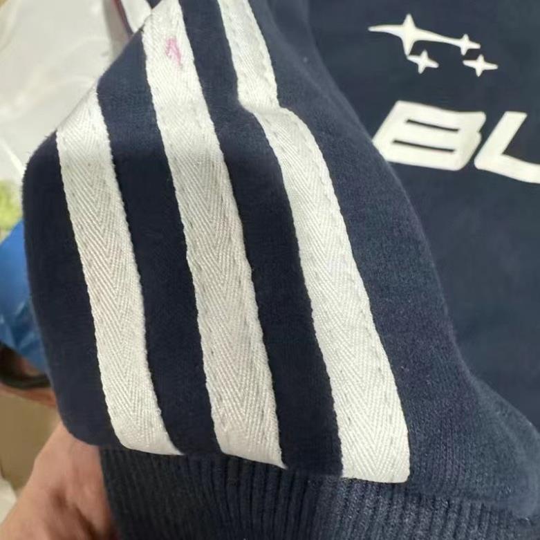 Áo Sweater BLEC Dài Tay Lót Nhung Mịn 3 Sọc Phong Cách Hàn Quốc 2023