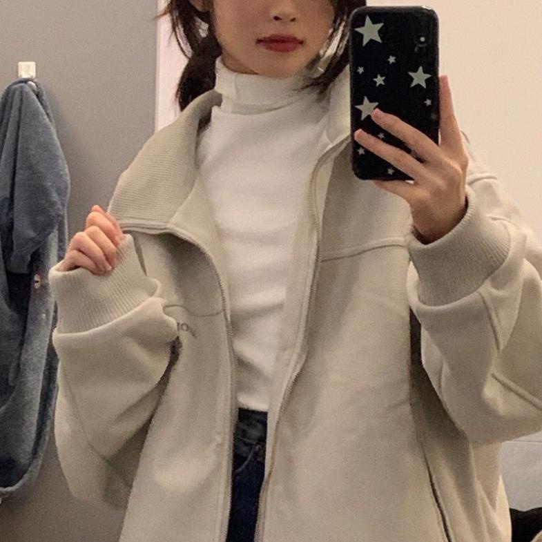 Áo khoác bóng chày nam nữ cổ đứng chất da lộn lót gió hoạ tiết thêu mùa thu áo khoác adex 2023