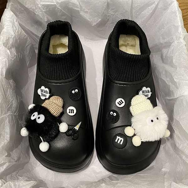 Dép cotton Đi Trong Nhà Chống Thấm Nước Thời Trang Mùa Đông Cho Nữ