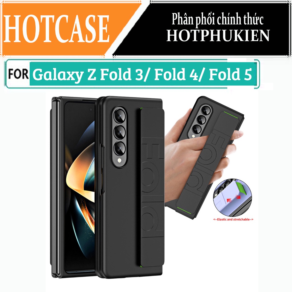 Ốp lưng chống sốc đeo tay cho Samsung Galaxy Z Fold 3 / Z Fold 4 / zFold 5 hiệu HOTCASE Luxury Wristband