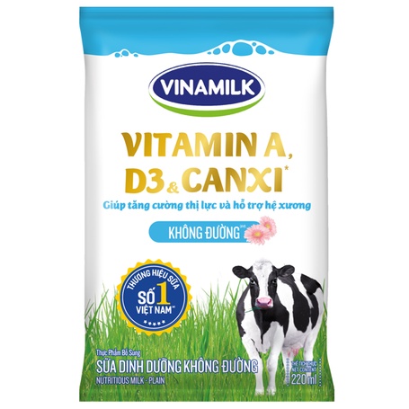 Sữa tươi không đường Vinamilk 220ml