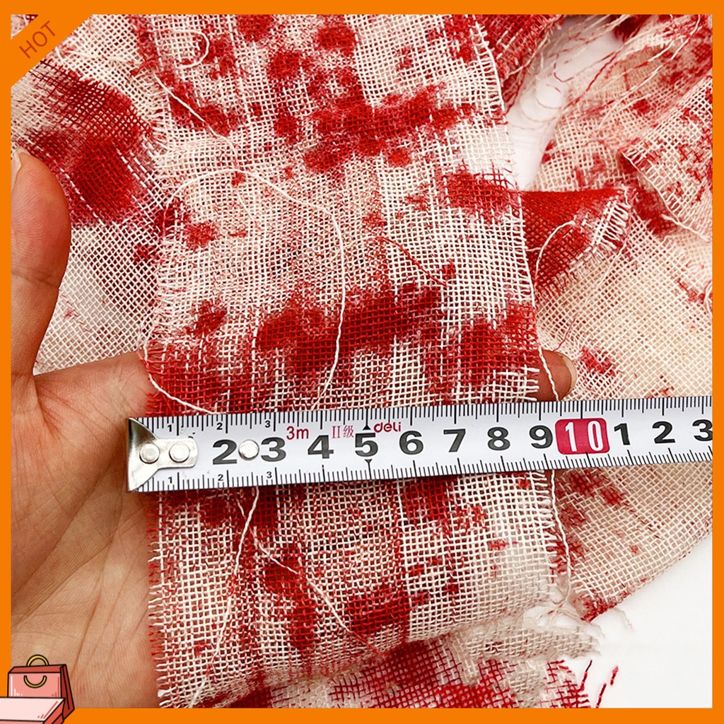 Dây Đai Cảnh Báo Bí Mật Trang Trí halloween Bằng Vải Gạc Dính Máu Nhân Tạo