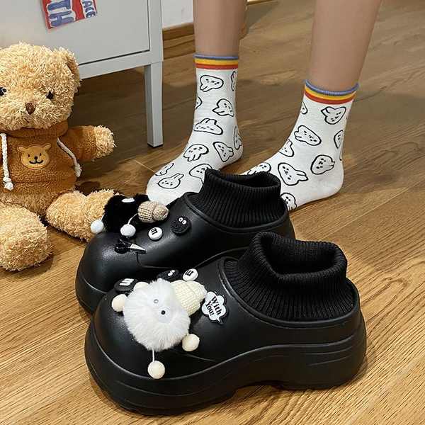 Dép cotton Đi Trong Nhà Chống Thấm Nước Thời Trang Mùa Đông Cho Nữ