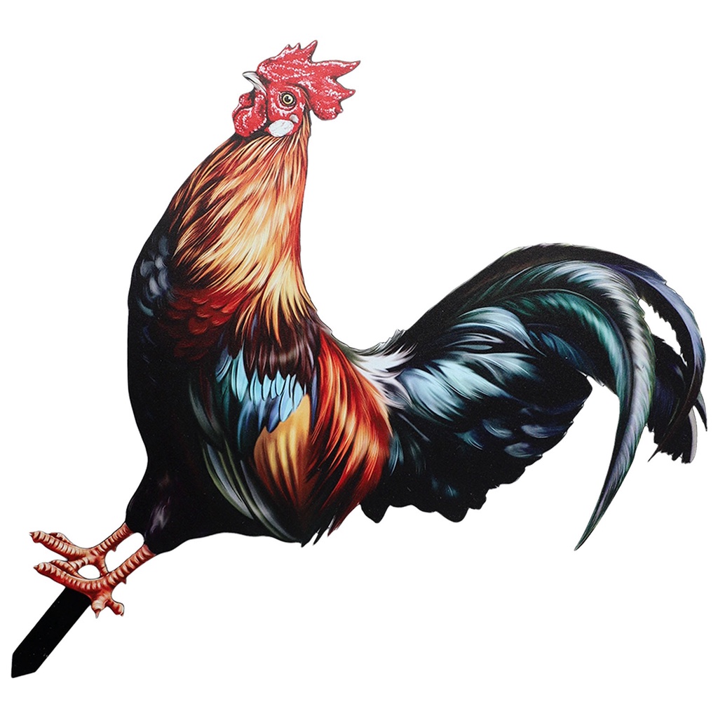 Mô Hình Chú Gà Nghệ Thuật Bằng Sắt Trang Trí Sân Vườn