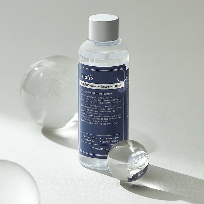 Nước Hoa Hồng Không Mùi Dưỡng Ẩm Da Và Làm Mềm Da Dear Klairs Supple Preparation Unscented Toner 180ml