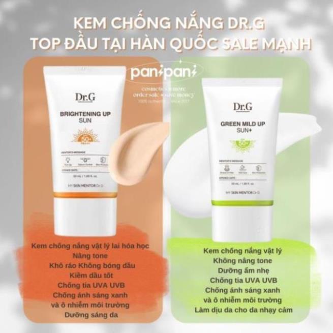 Kem chống nắng dưỡng sáng da Dr.G Brightening Up Sun+ SPF50+ PA+++ Tuýp 50ml