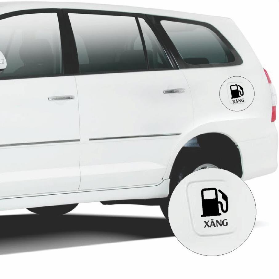 Decal trang trí bình xăng dầu cho xe oto, xe tải Oil-6, tem phân biệt xăng dầu tránh nhầm lẫn