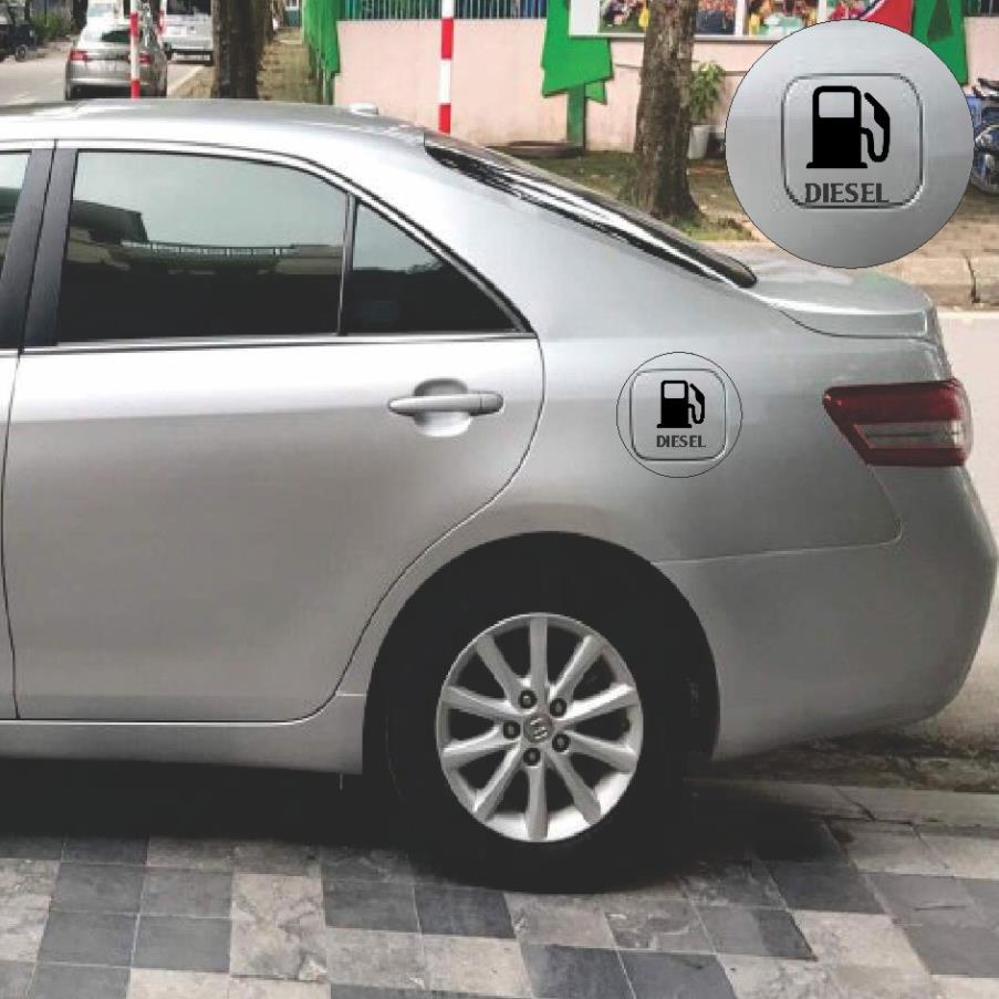 Decal trang trí bình xăng dầu cho xe oto, xe tải Oil-6, tem phân biệt xăng dầu tránh nhầm lẫn