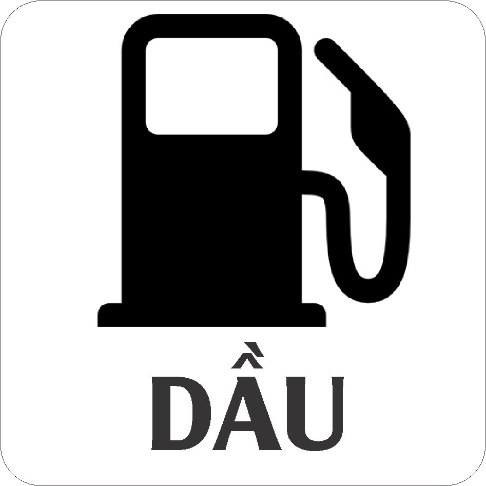 Decal trang trí bình xăng dầu cho xe oto, xe tải Oil-6, tem phân biệt xăng dầu tránh nhầm lẫn