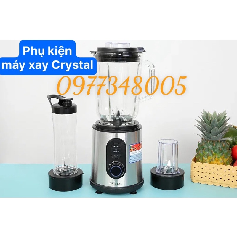 (PHỤ KIỆN MÁY XAY SINH TỐ) CỐI , LY THỦY TINH MÁY XAY CRYSTAL TB-6680A VÀ TB6810A