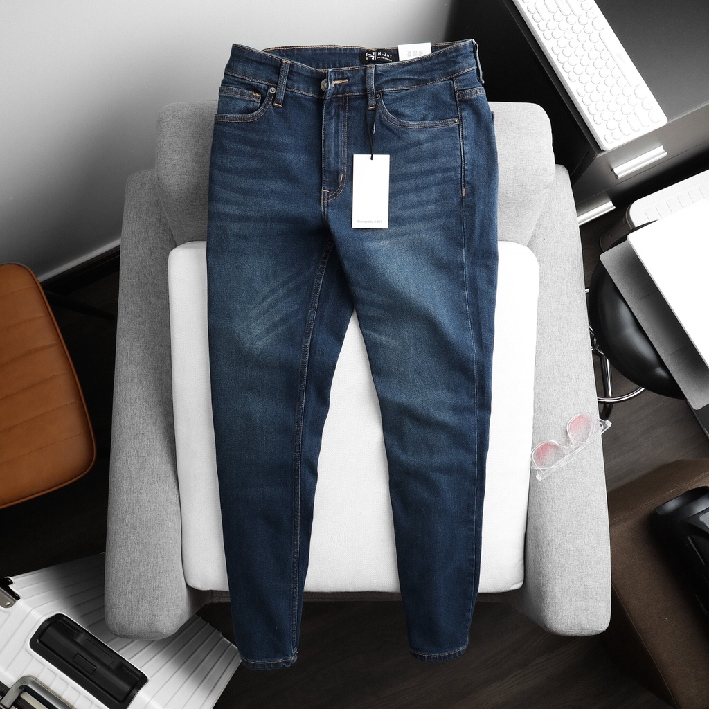 Quần Jean Nam Form SLIM FIT H-Zet, Chất Vải Denim Cao Cấp Co Giãn Tốt - BLUE WASH - JSLF01