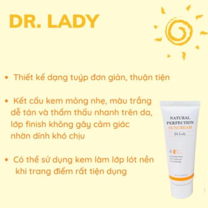 Kem chống nắng Dr.Lady Suncream SPF 50 + PA ++++  60ml - Dưỡng trắng da - Chống lão hóa