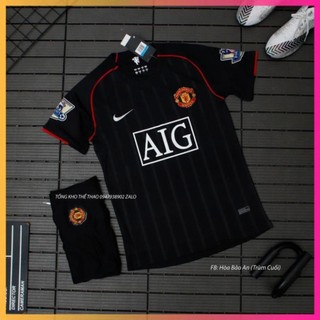 Shopaobongda.net áo bóng đá clb mu aig 2008 màu đen -bộ quần áo đấu áo bóng đá mu manchester united màu đen aig .