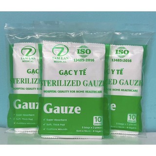 Gạc y tế tiệt trùng 8cm x 10cm x 8 lớp