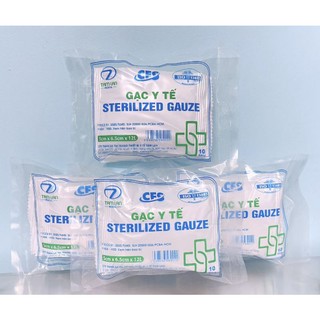 Gạc y tế tâm lan 5cm x 6.5cm x 12 lớp đã tiệt trùng