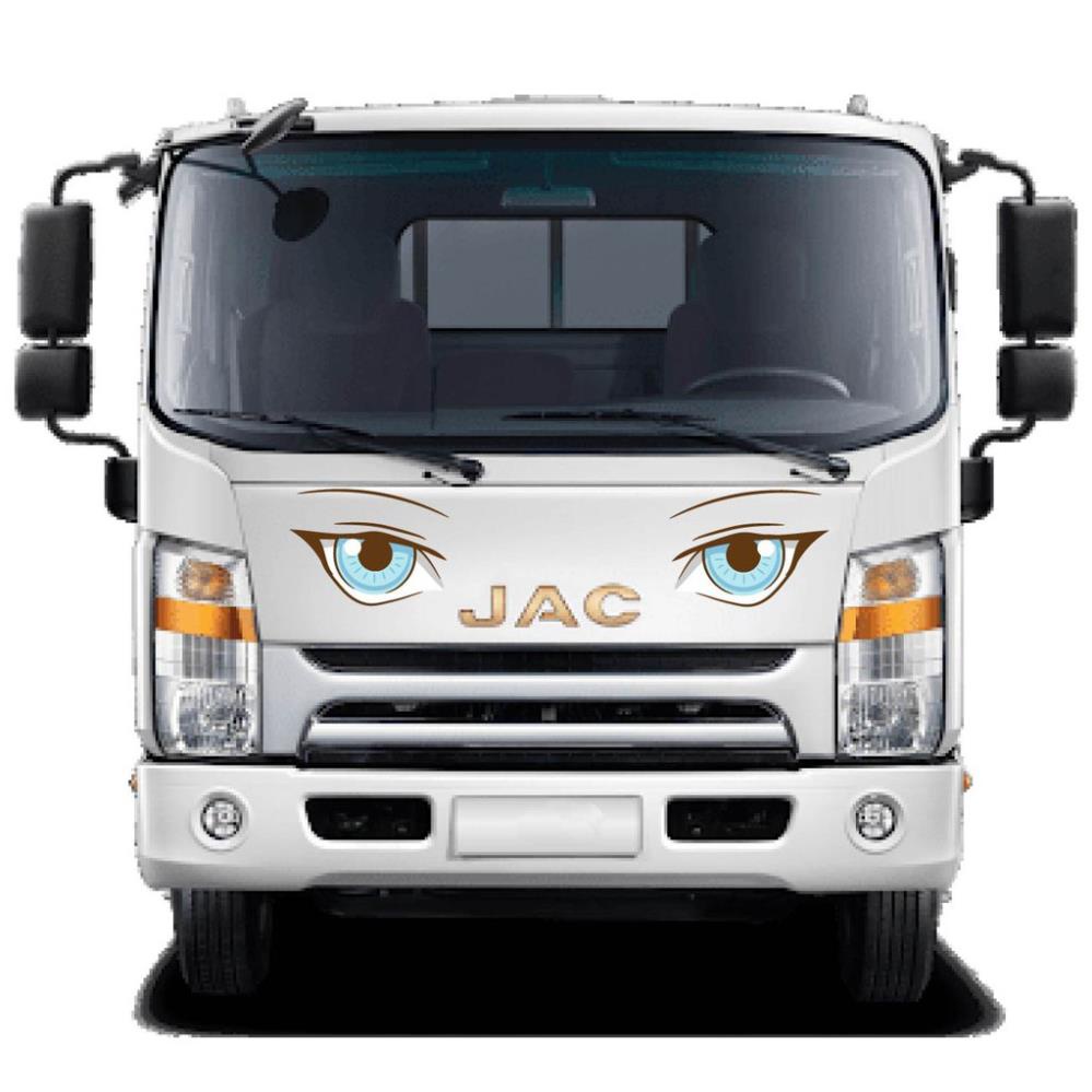 Decal dán xe tải, tem đôi mắt trang trí xe Huyndai, xe tải isuzu, kia, mazdda  SM-15
